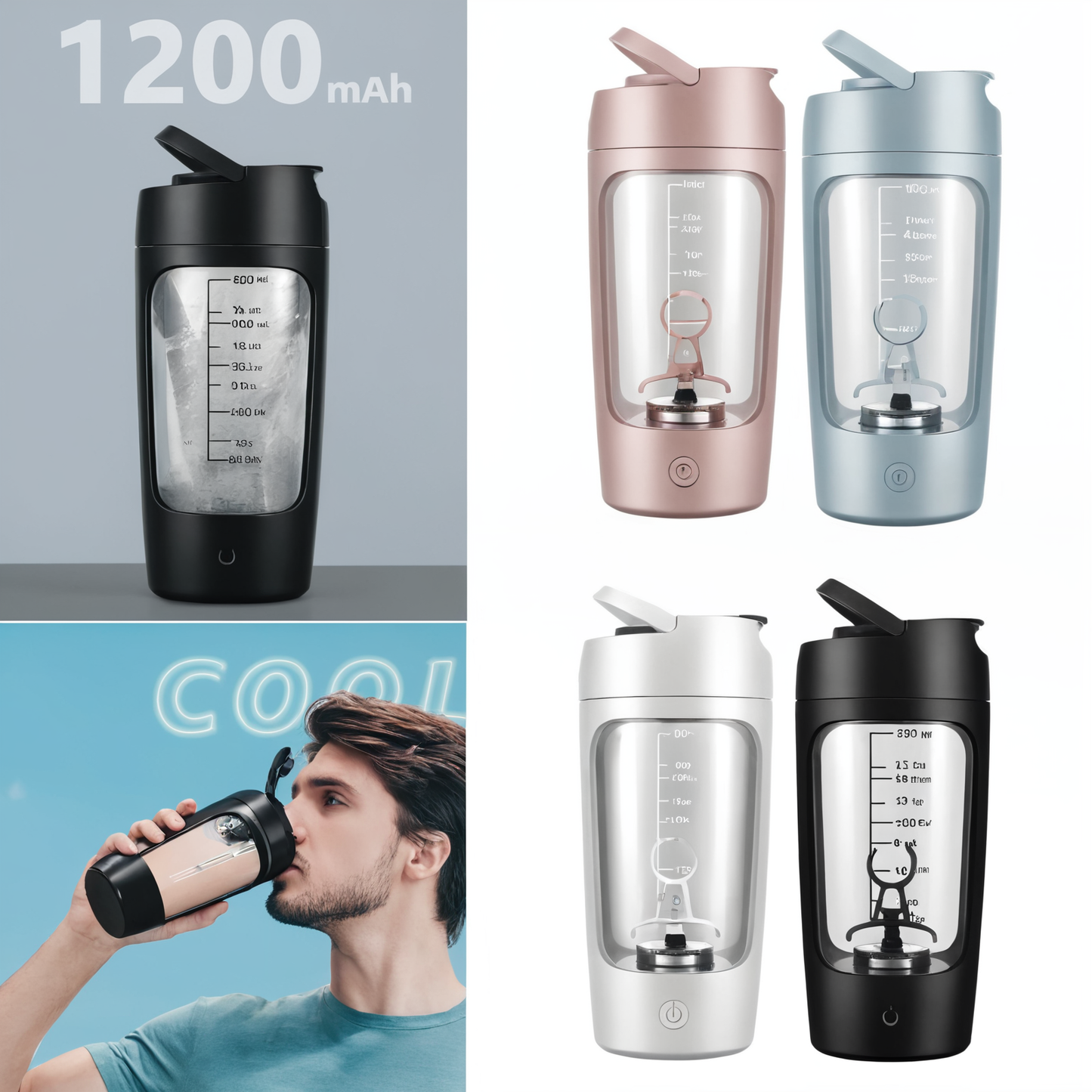 Shakora Pro – Botella Eléctrica Mezcladora de Alta Potencia